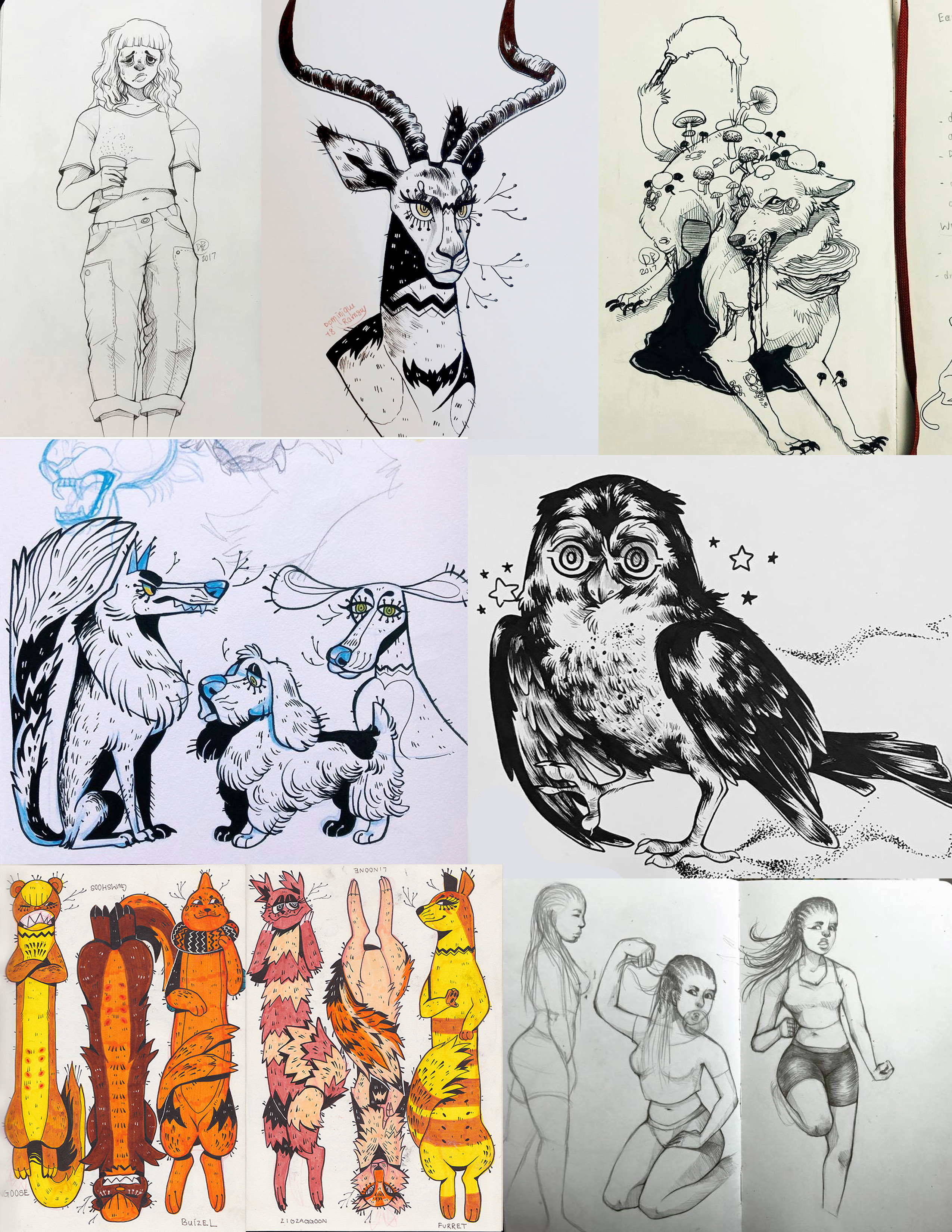 2017 sketchbook and drawings II