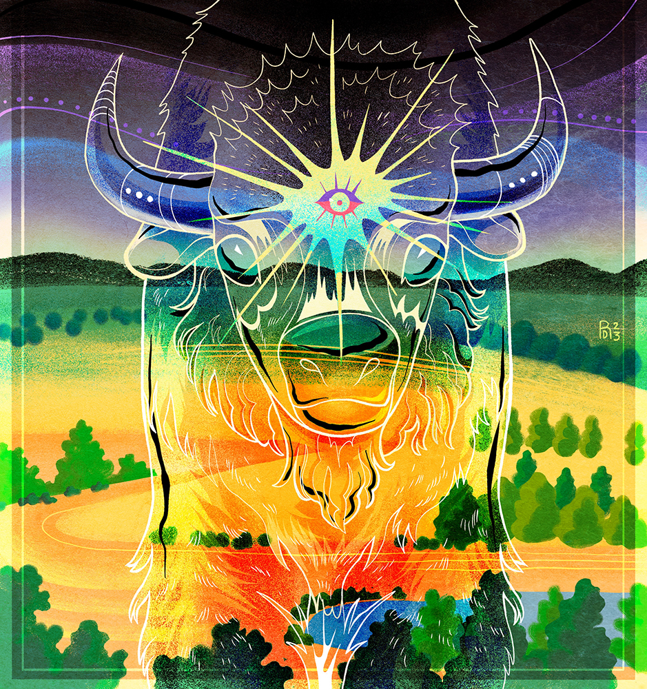 “Always Return” – Buffalo ghost in the midwestern US illustration