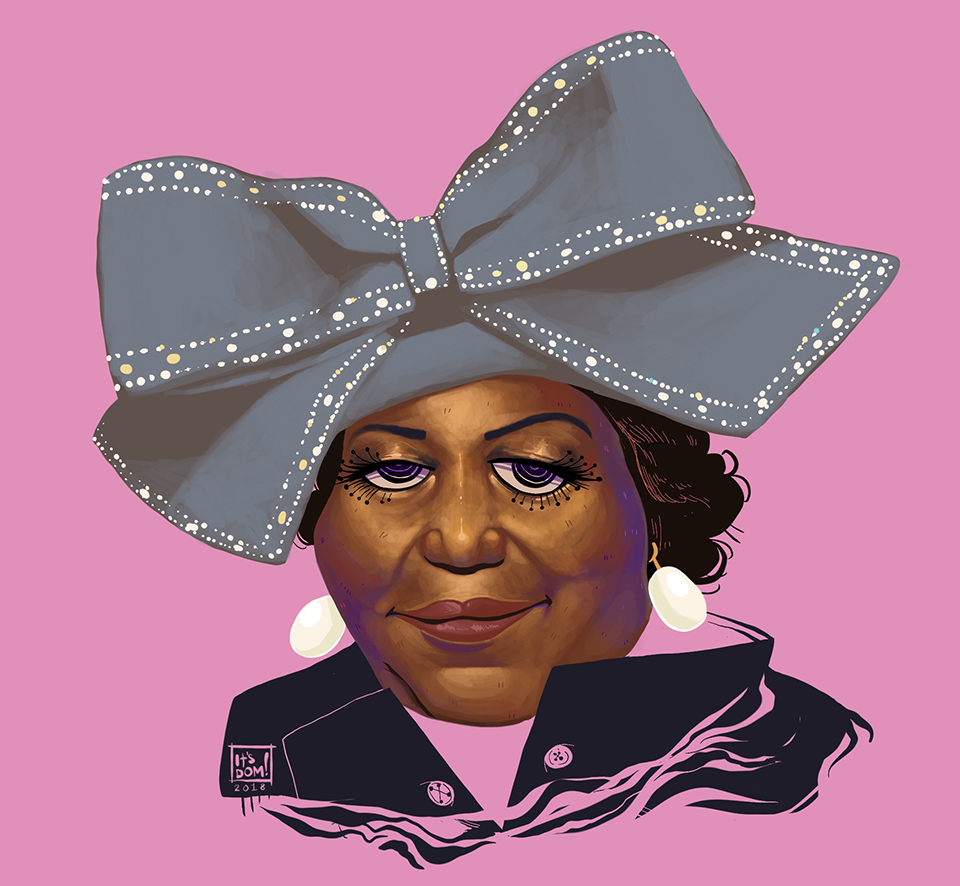 Aretha Franklin portrait illustration