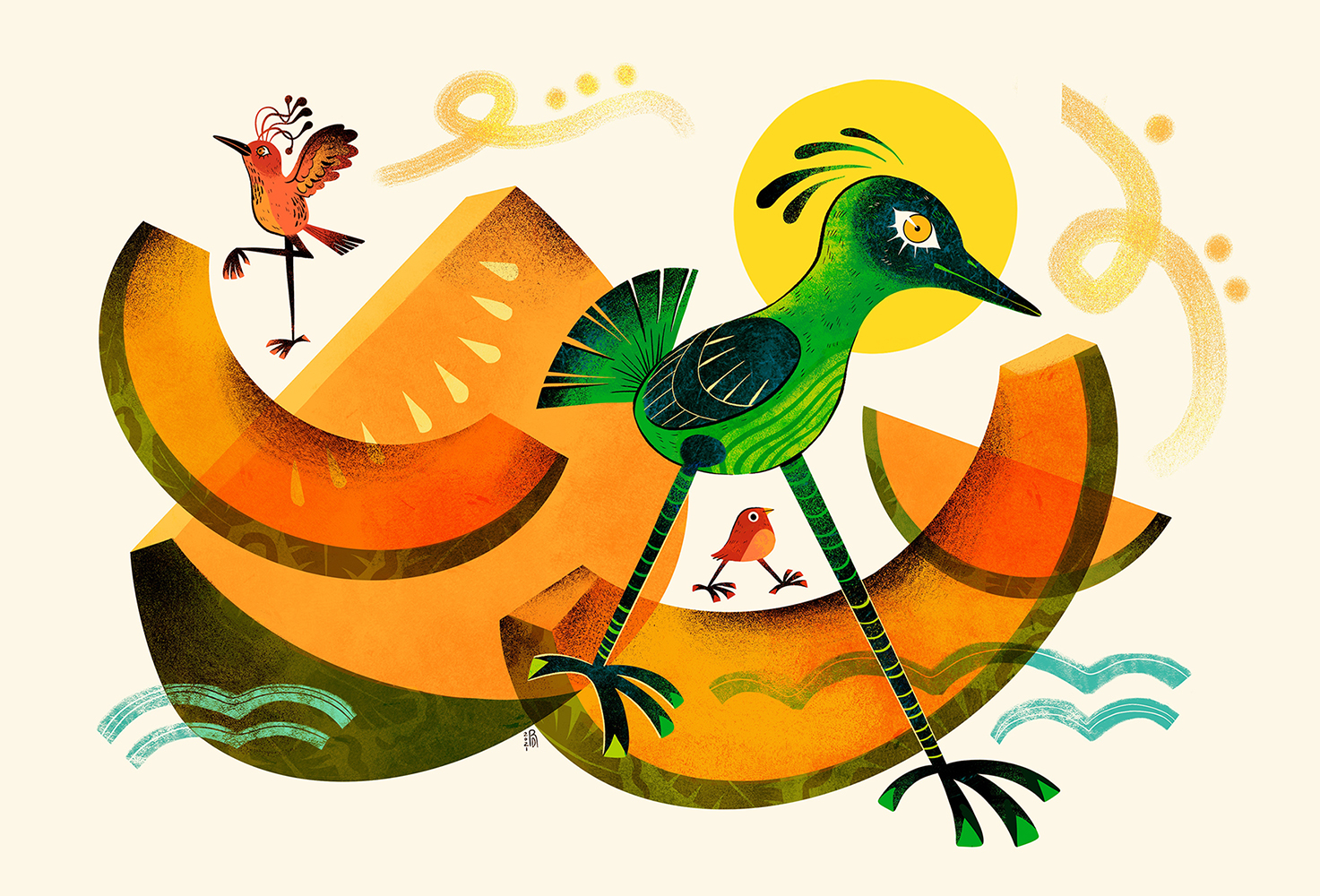 Birdland series: Cantaloupe Island (1 9 6 4) illustration