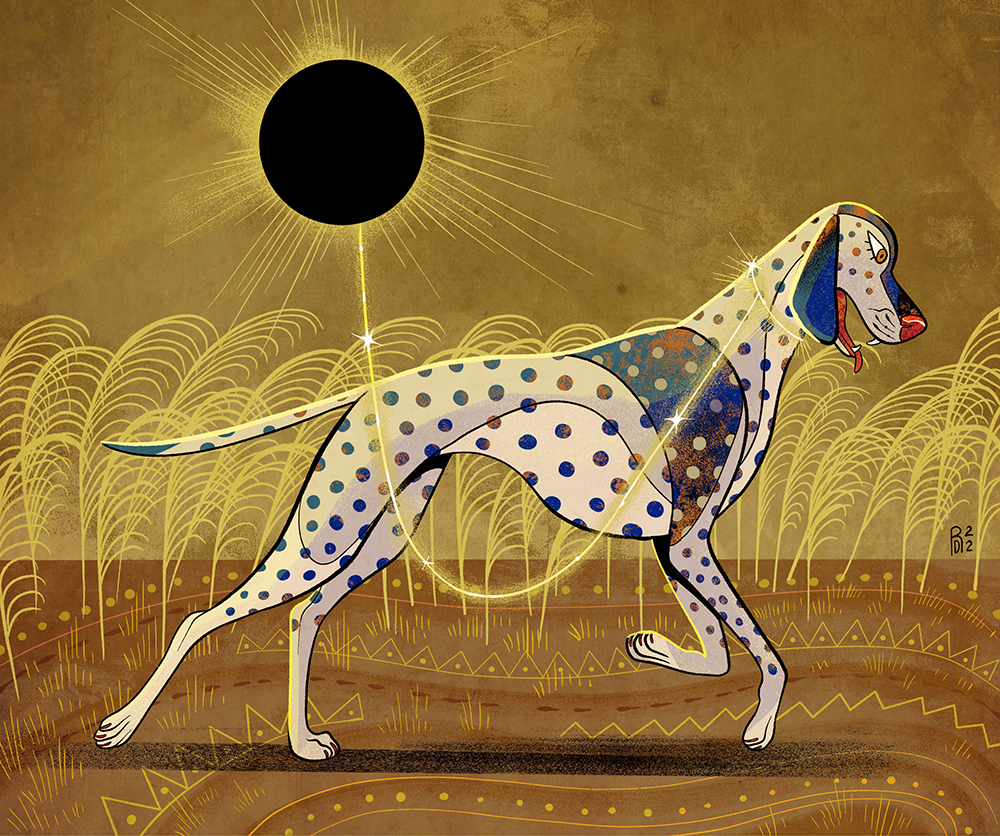 “Got a hold on me” – dalmation dog illustration