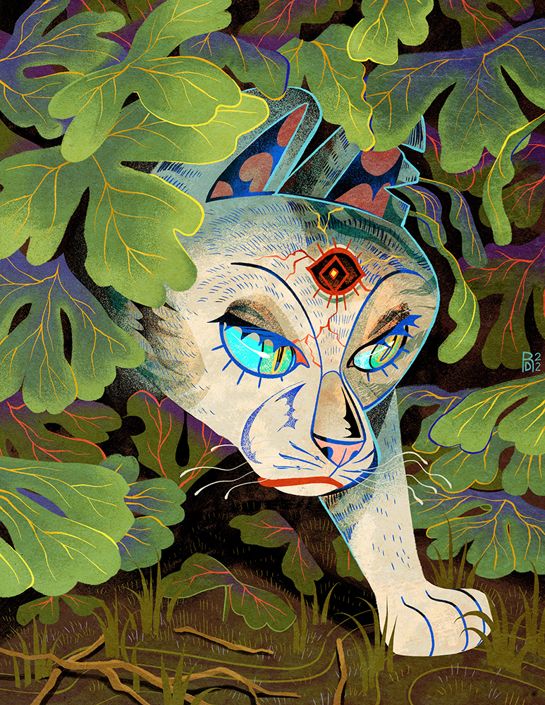 Warrior Cats: Ivypool with a third eye illustration