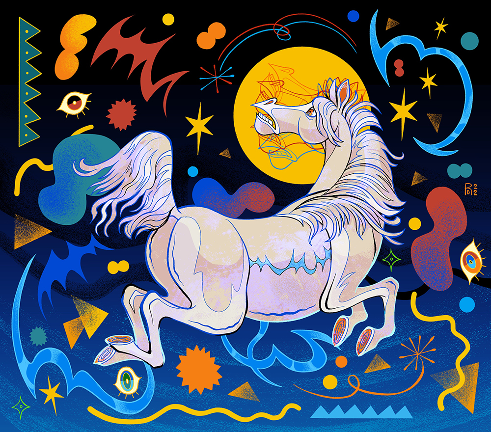 “Living In Confusion” – horse illustration