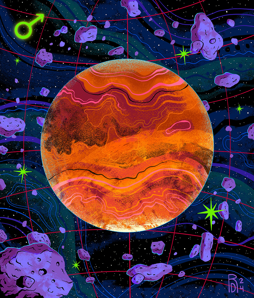 The Solar System: Mars illustration