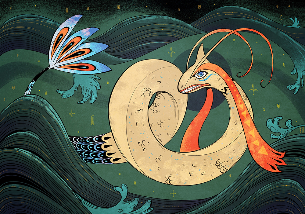 Pokemon: Milotic – sea serpent illustration