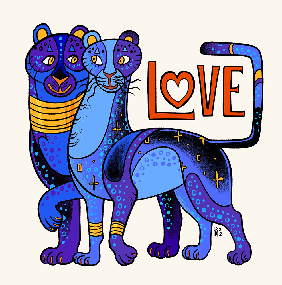 Panther series: BLACK LOVE illustration
