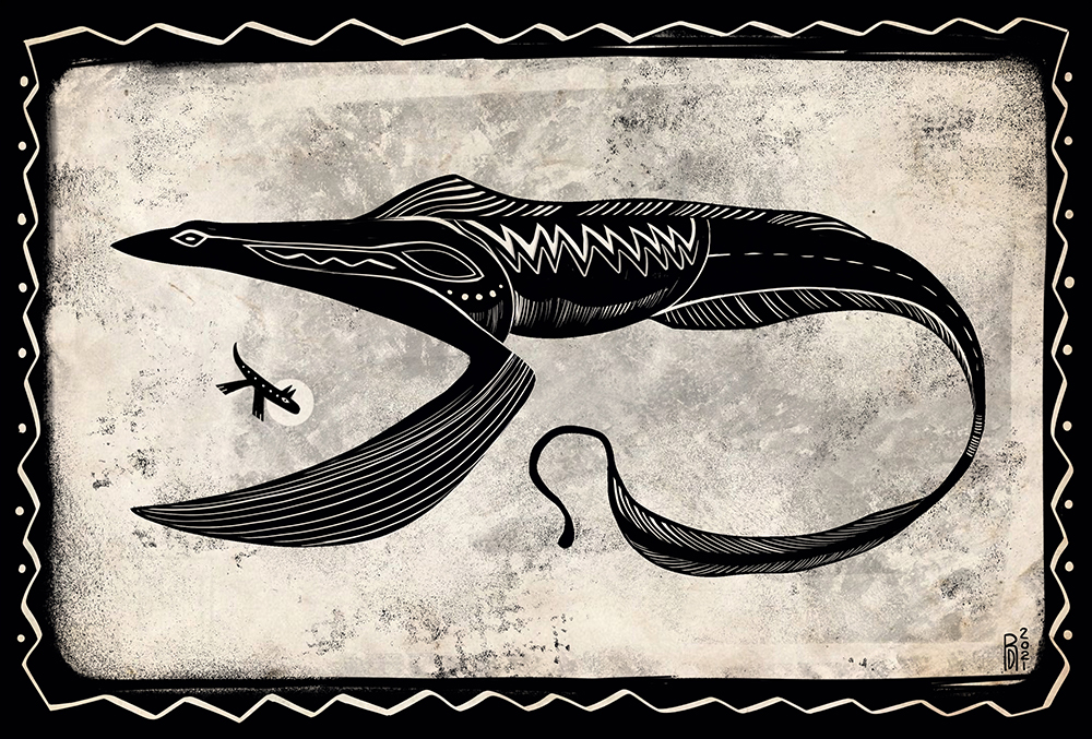 “We’re alone now…” – gulper eel illustration