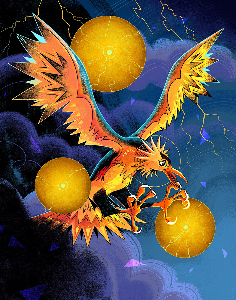 Pokemon: “The Titan of Lightning” – Zapdos illustration