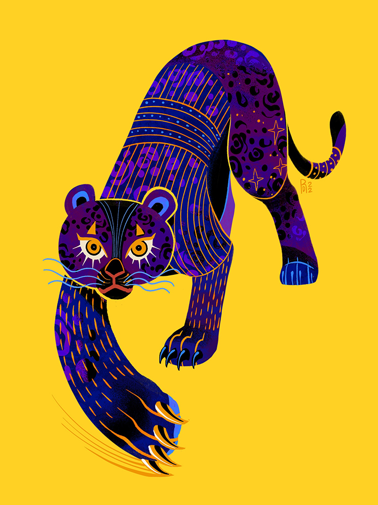 Panther series: “Black cat” illustration