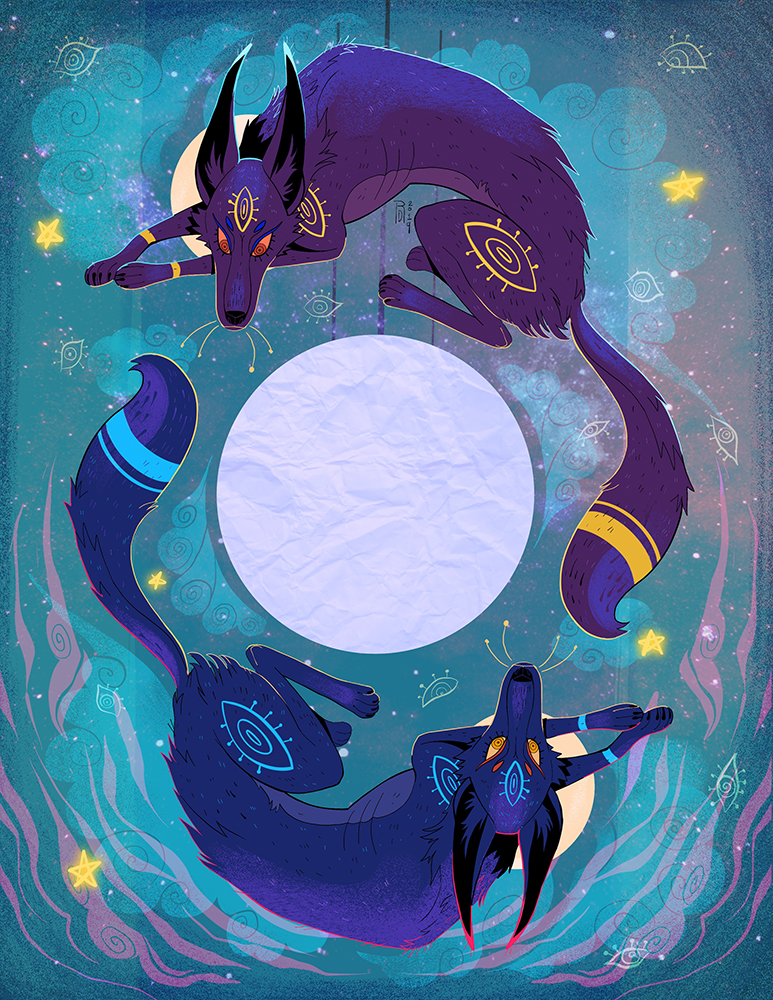 Pokemon: “It’s only a paper moon” – Umbreon illustration