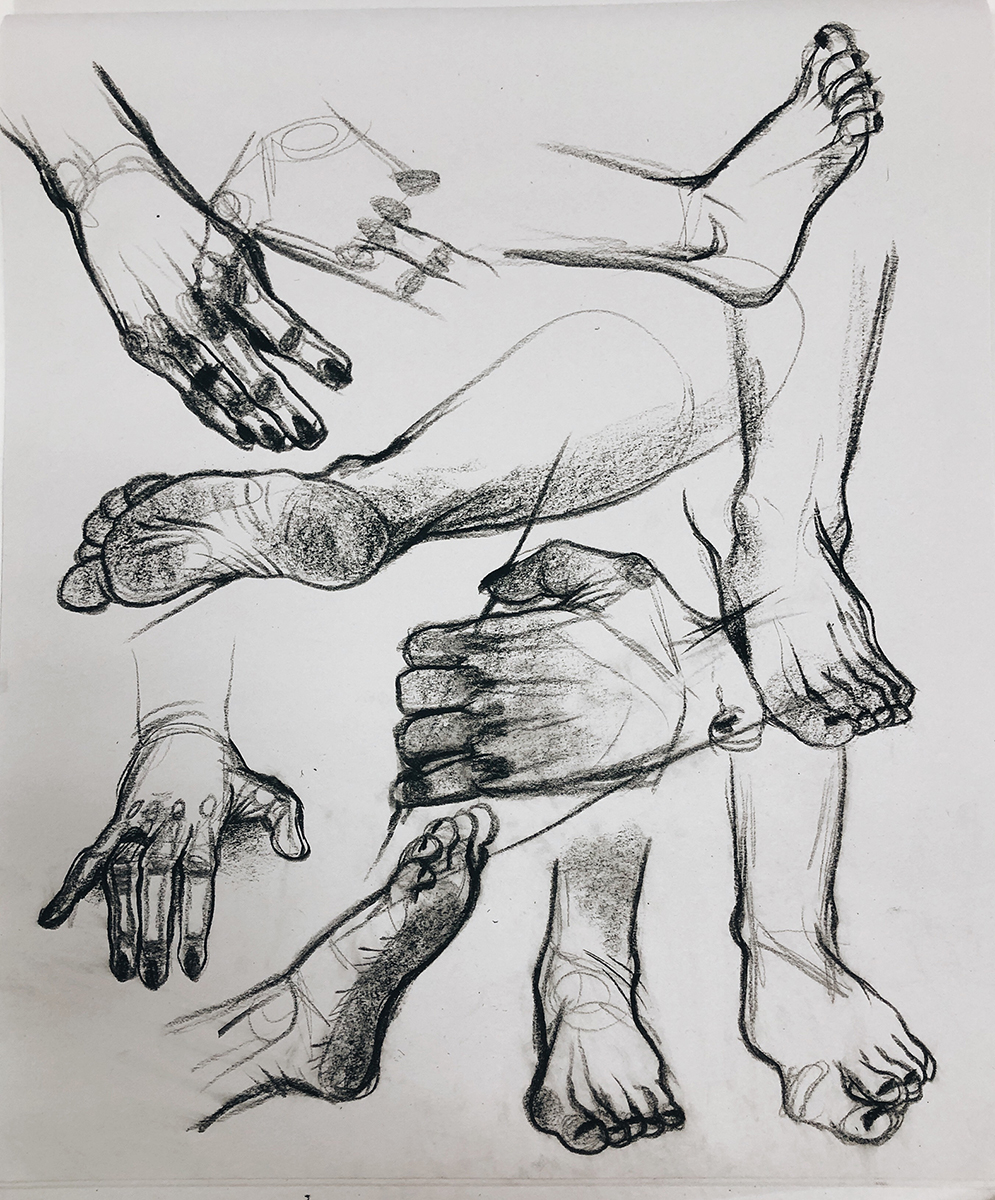 2018 life drawings – gesture drawings of people