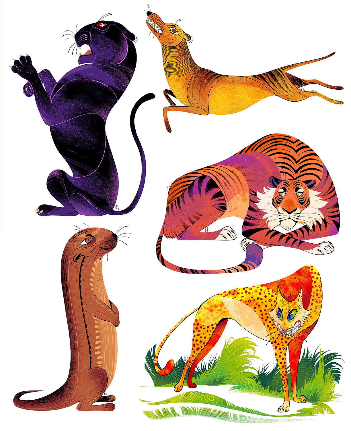 Five animal designs – Character designs II